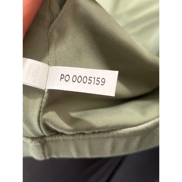 Anine Bing Sport Jules Bra Asymmetrical Design Artichoke Green LG Stretchy Comfo - Picture 8 of 9